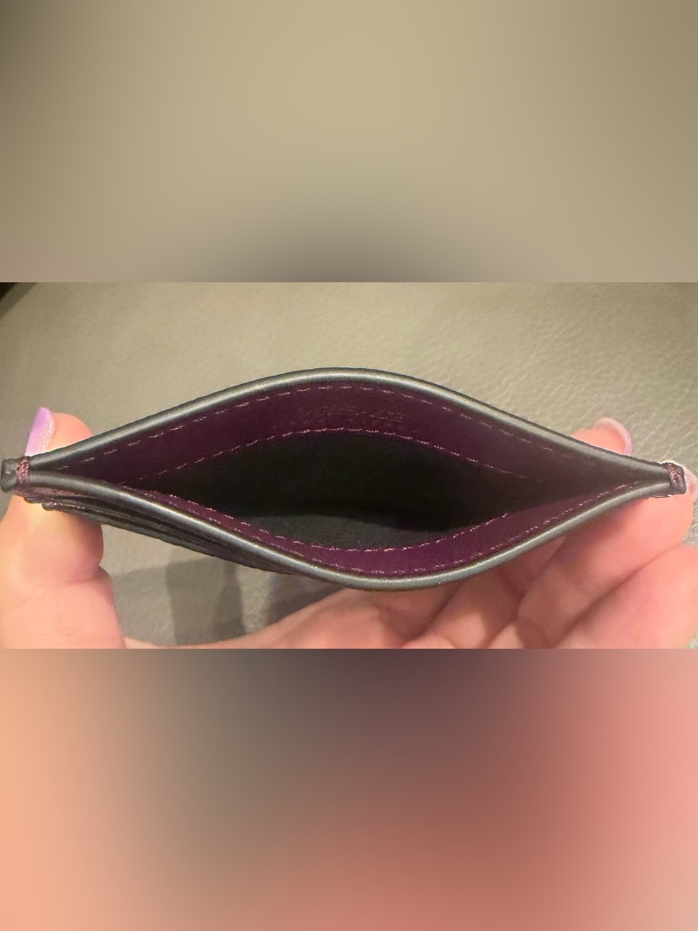 VERSACE DEEP PURPLE LEATHER GOLD MEDUSA CARD CASE HOLDER - Picture 7 of 7